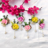 Pearl Flower Brooches Pin Pack, Brooch Pin Set For Men/Women/Kids Birthday and Event, Festivals, Wedding, Return Gift